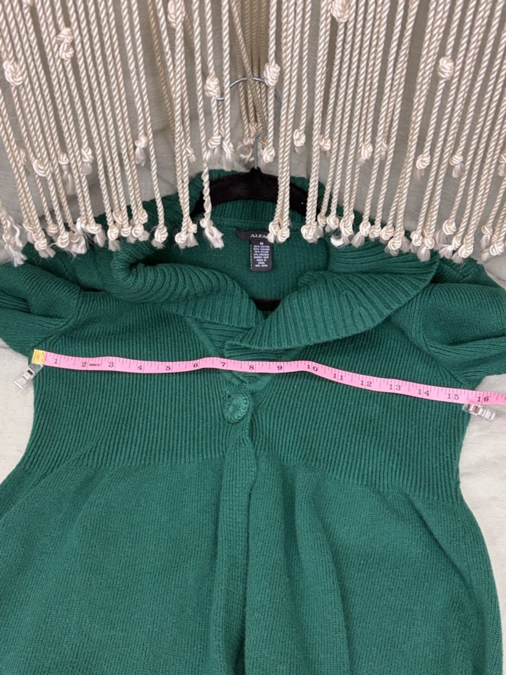 Alfani Women's Emerald Green Shawl Collar Cardigan | Medium - Picture 7 of 7